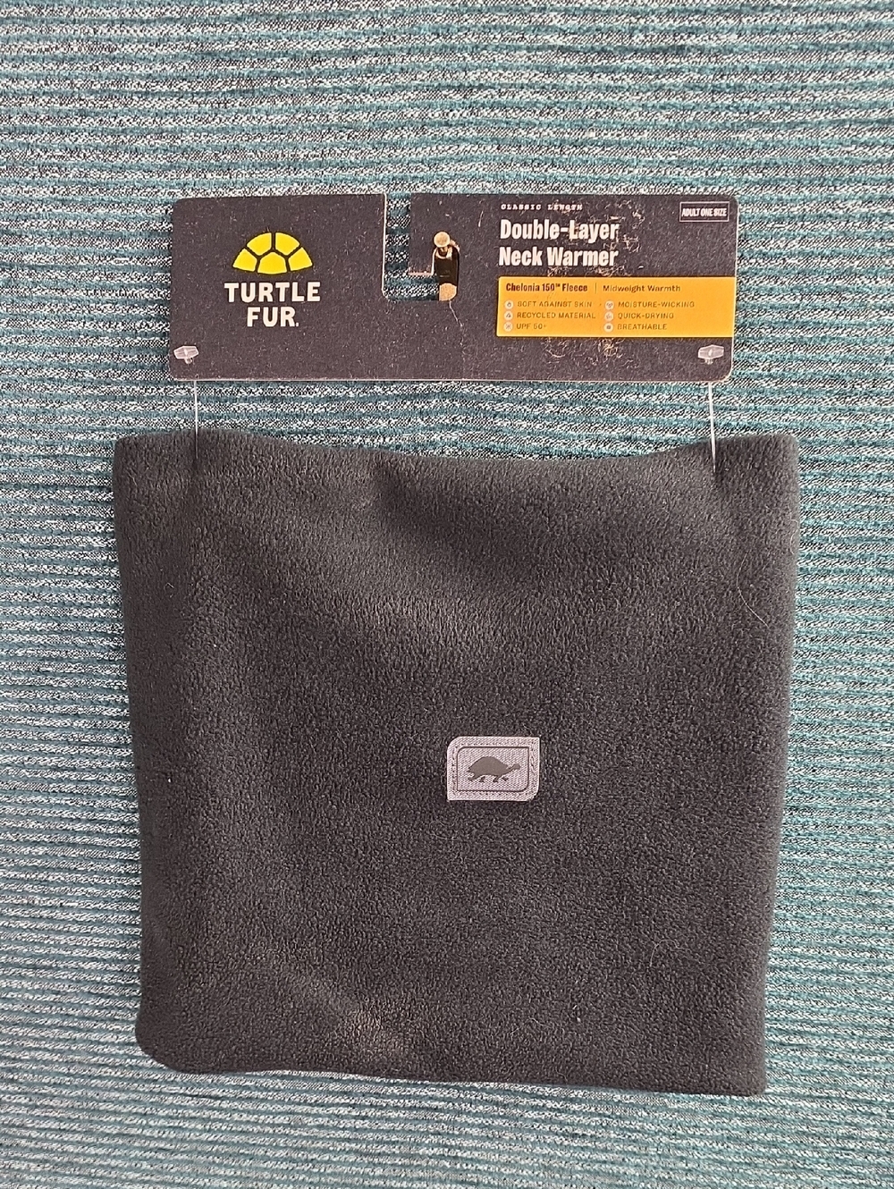 Turtle Fur Double Layer Unisex Neck-Warmer Black